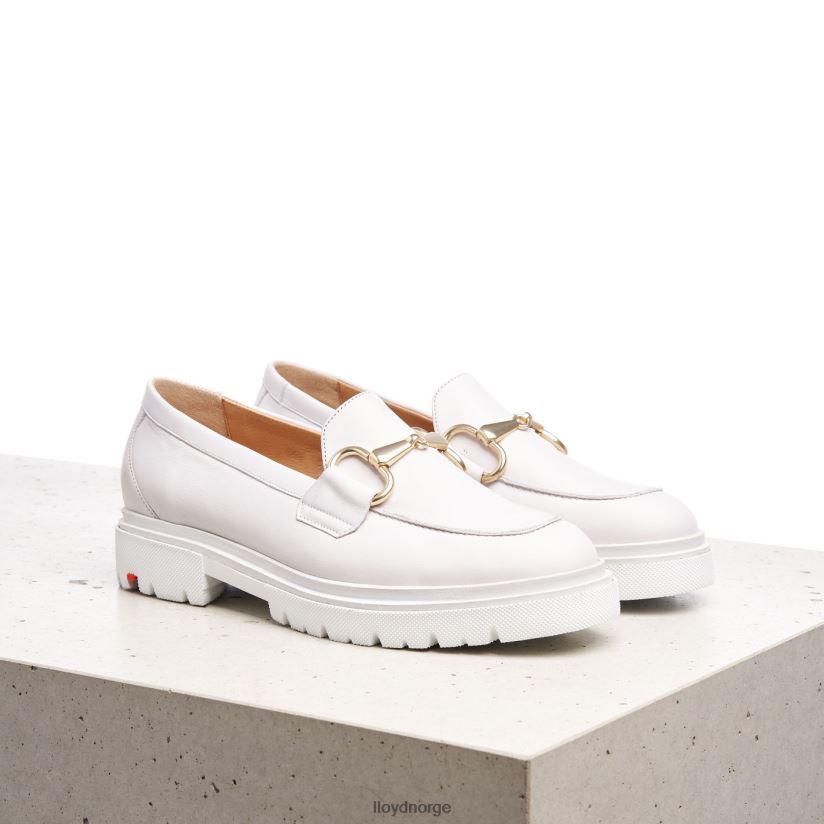 LLOYD slip-on tøffel i glatt skinn kvinner sko hvit 4X82ZP1011