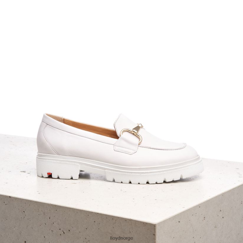 LLOYD slip-on tøffel i glatt skinn kvinner sko hvit 4X82ZP1011