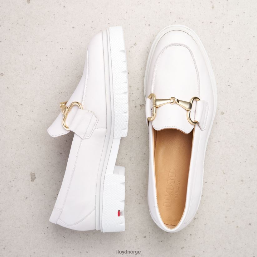 LLOYD slip-on tøffel i glatt skinn kvinner sko hvit 4X82ZP1011