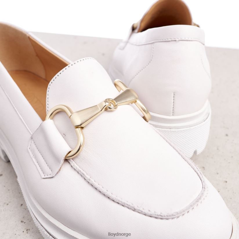 LLOYD slip-on tøffel i glatt skinn kvinner sko hvit 4X82ZP1011