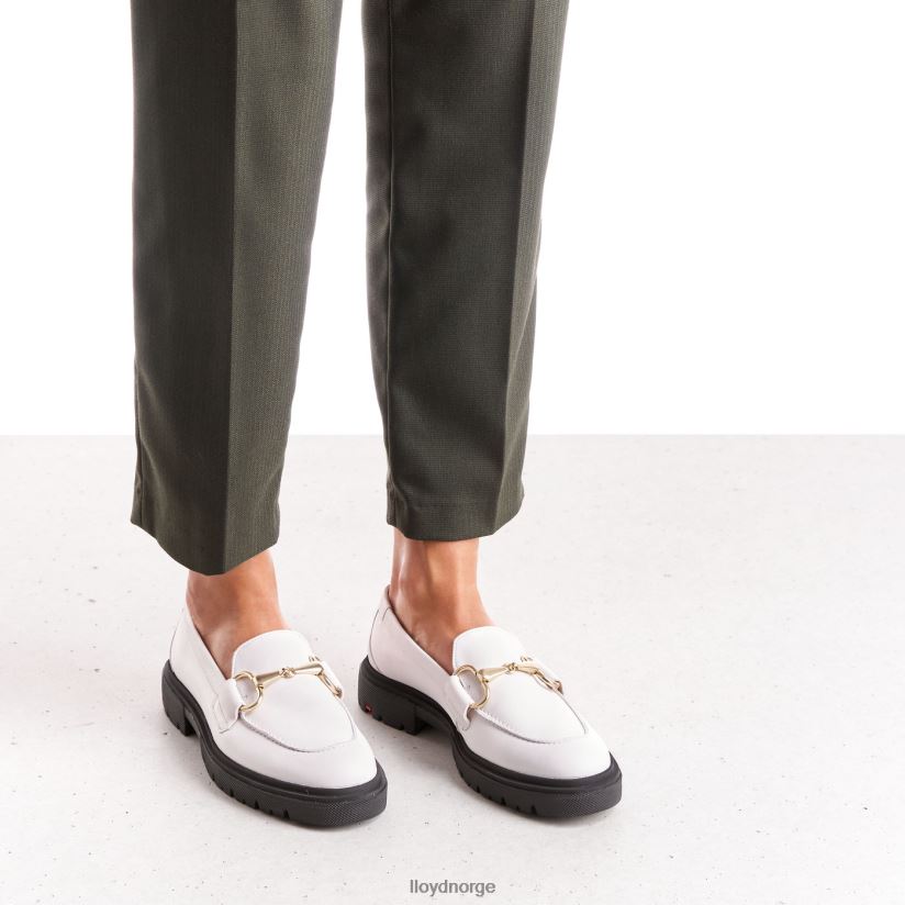 LLOYD slip-on tøffel i glatt skinn kvinner sko hvit 4X82ZP1034