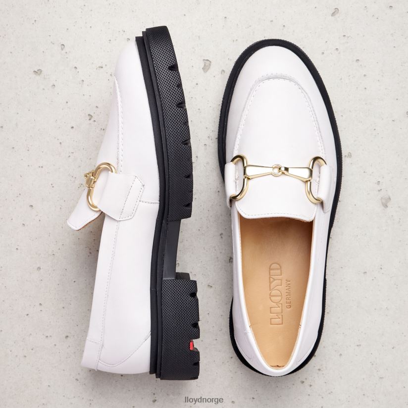 LLOYD slip-on tøffel i glatt skinn kvinner sko hvit 4X82ZP1034