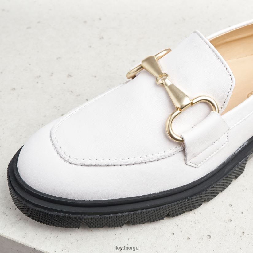 LLOYD slip-on tøffel i glatt skinn kvinner sko hvit 4X82ZP1034