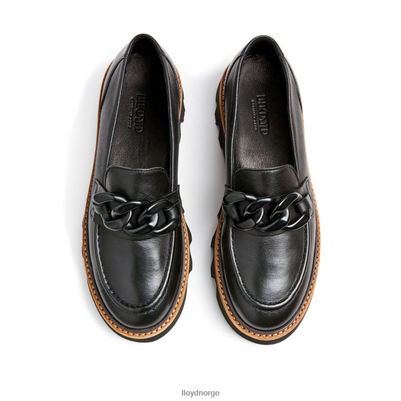 LLOYD slip-on tøffel i glatt skinn kvinner sko svart 4X82ZP1018