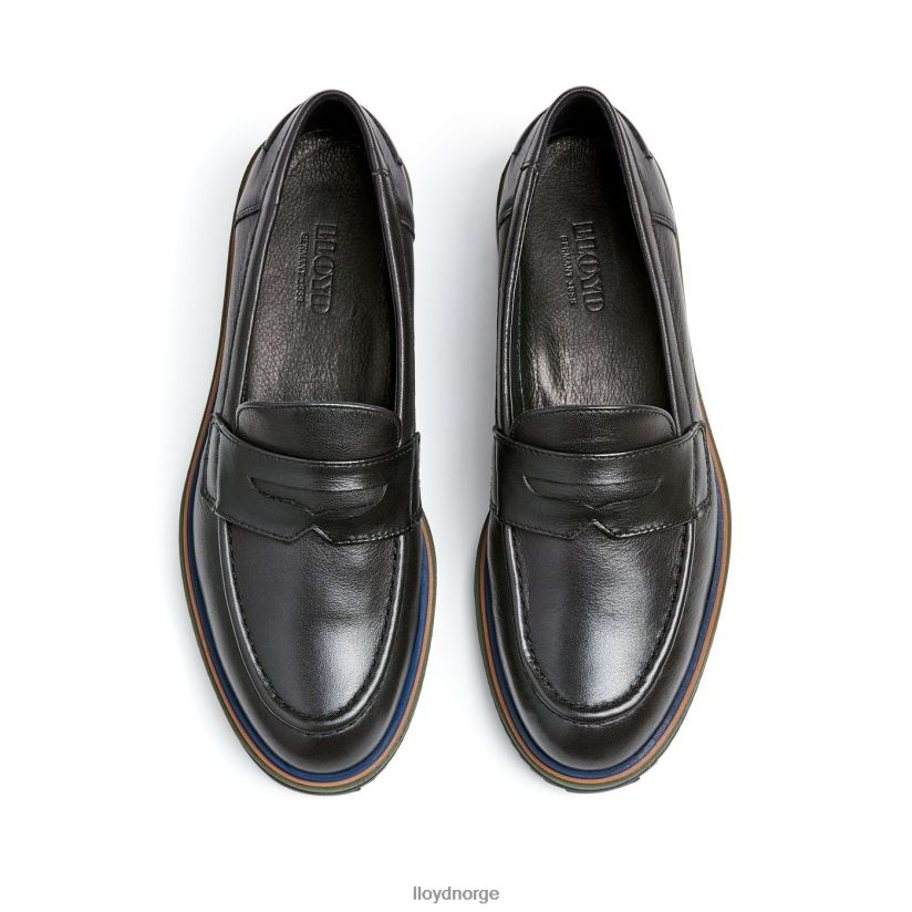 LLOYD slip-on tøffel i glatt skinn kvinner sko svart 4X82ZP1046