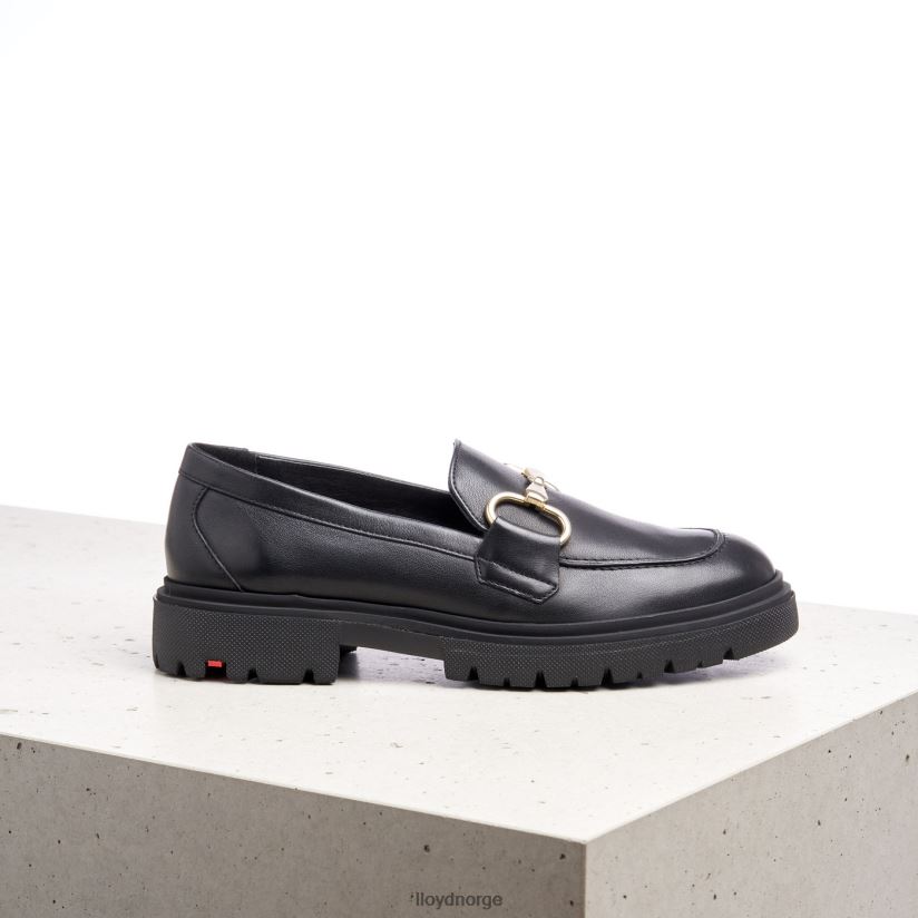 LLOYD slip-on tøffel i glatt skinn kvinner sko svart 4X82ZP1357
