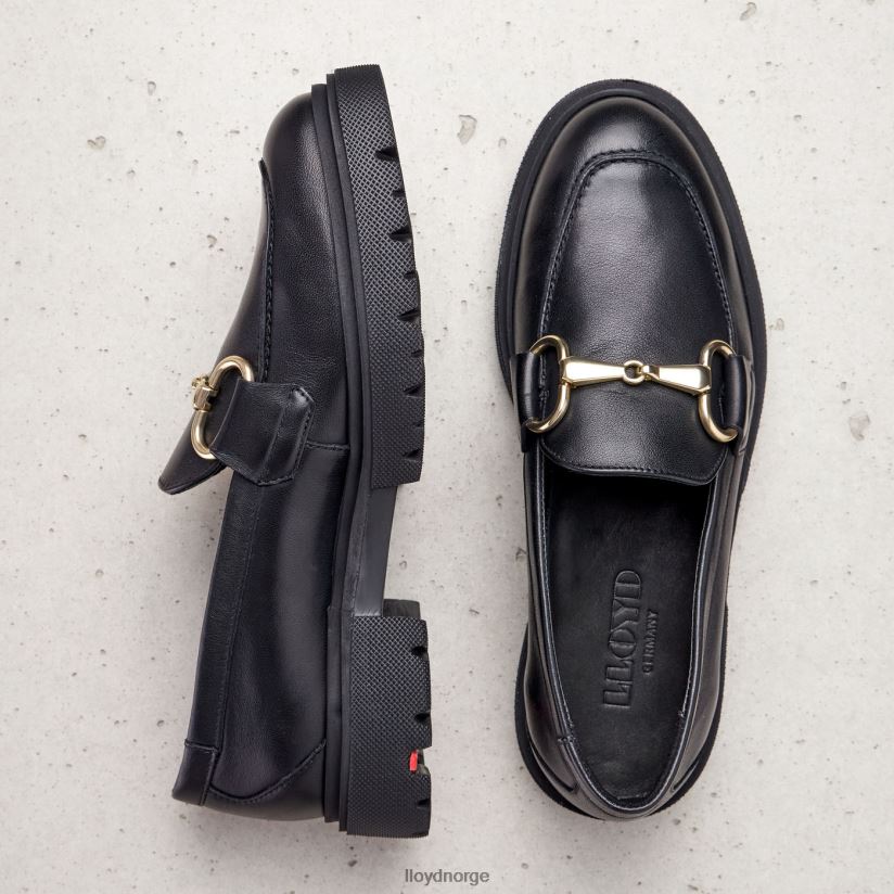 LLOYD slip-on tøffel i glatt skinn kvinner sko svart 4X82ZP1357