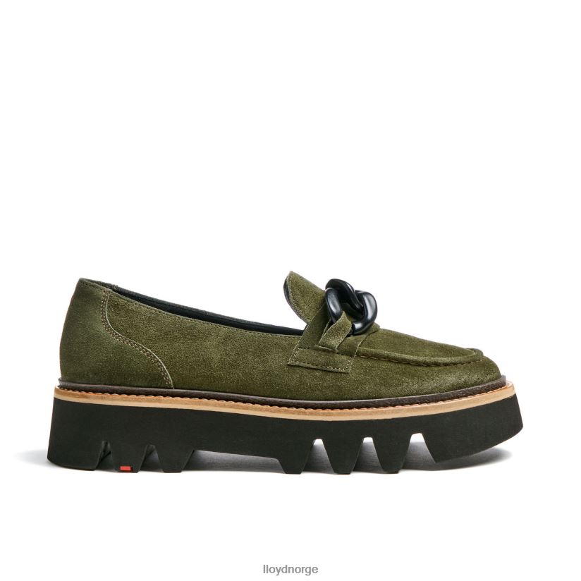 LLOYD slip-on tøffel i grovt skinn kvinner sko grønn 4X82ZP1019