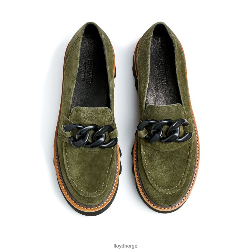 LLOYD slip-on tøffel i grovt skinn kvinner sko grønn 4X82ZP1019
