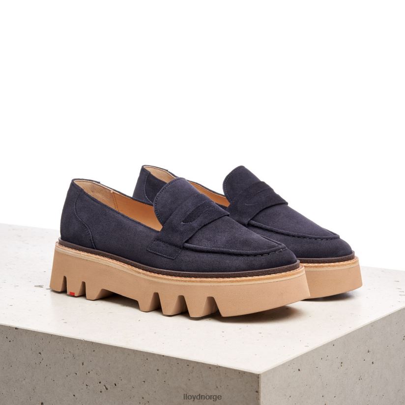 LLOYD slip-on tøffel i skinn kvinner sko blå 4X82ZP1074