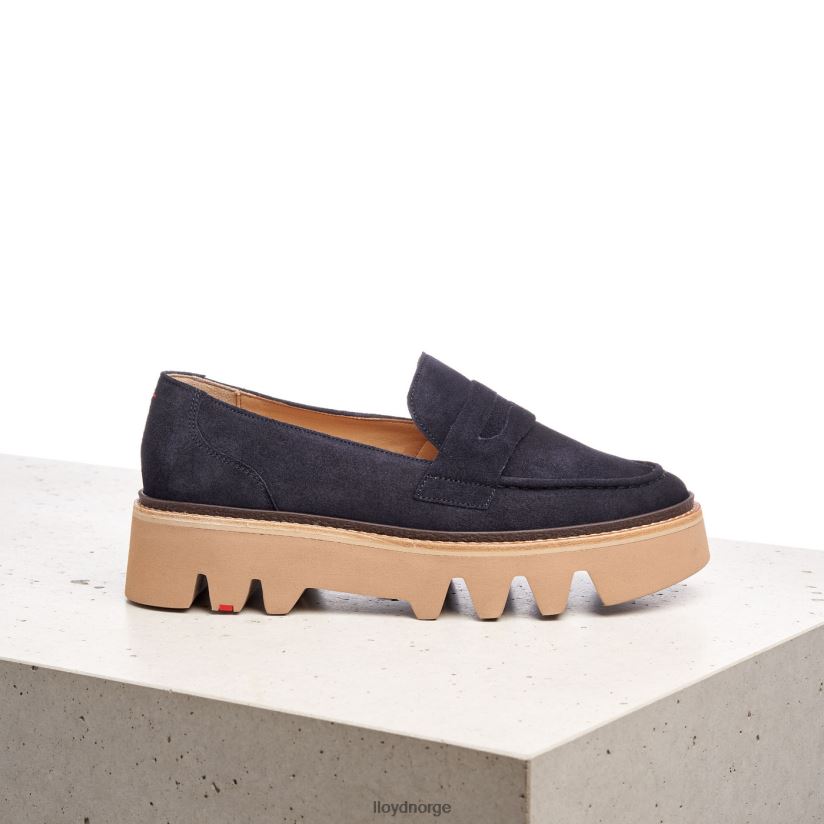 LLOYD slip-on tøffel i skinn kvinner sko blå 4X82ZP1074
