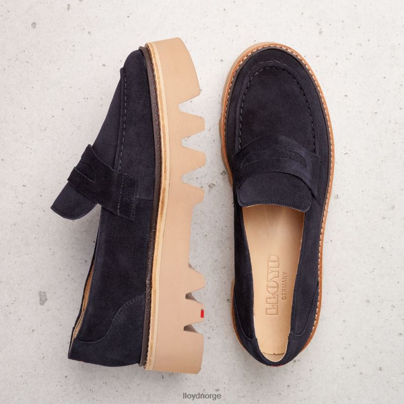 LLOYD slip-on tøffel i skinn kvinner sko blå 4X82ZP1074