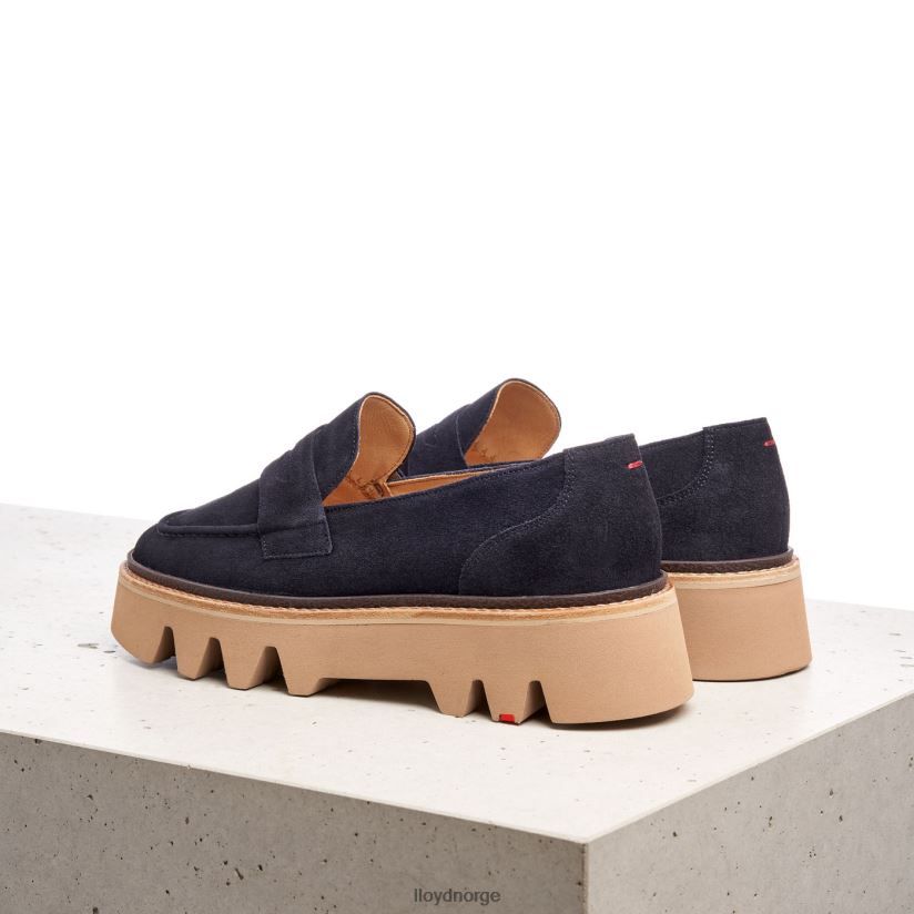 LLOYD slip-on tøffel i skinn kvinner sko blå 4X82ZP1074