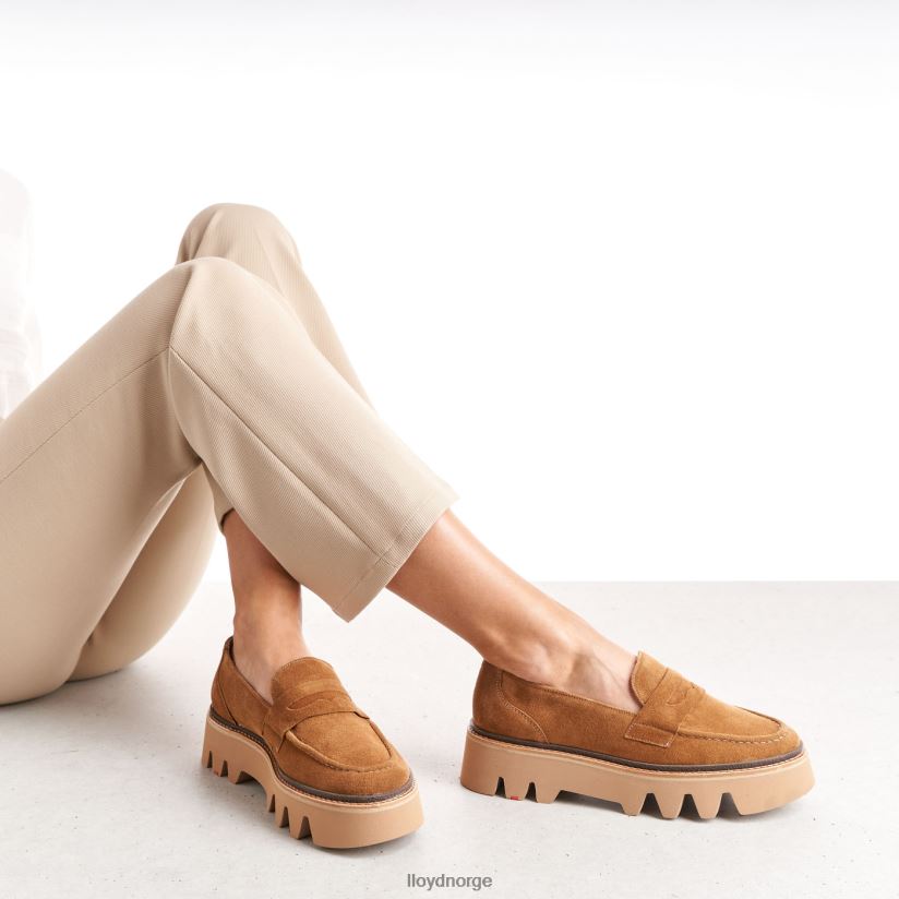 LLOYD slip-on tøffel i skinn kvinner sko brun 4X82ZP1055