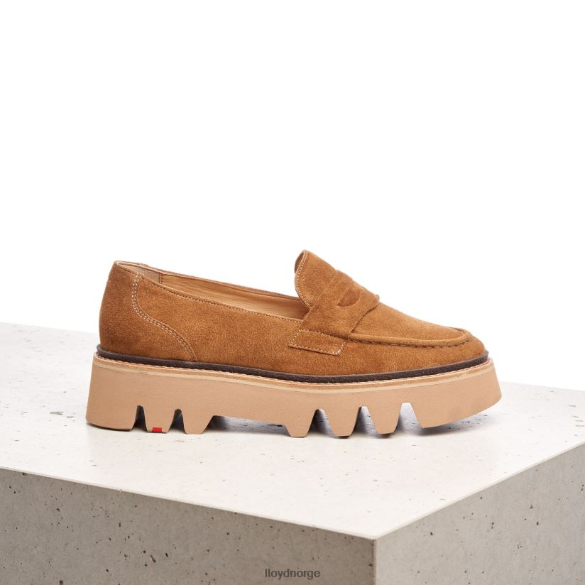 LLOYD slip-on tøffel i skinn kvinner sko brun 4X82ZP1055