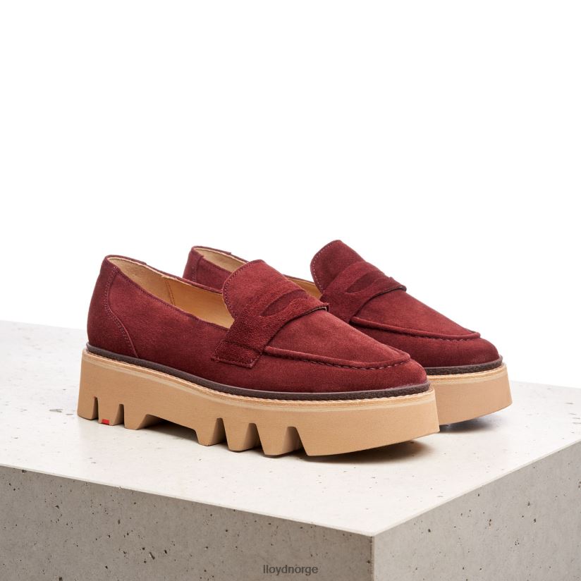 LLOYD slip-on tøffel i skinn kvinner sko rød 4X82ZP1073