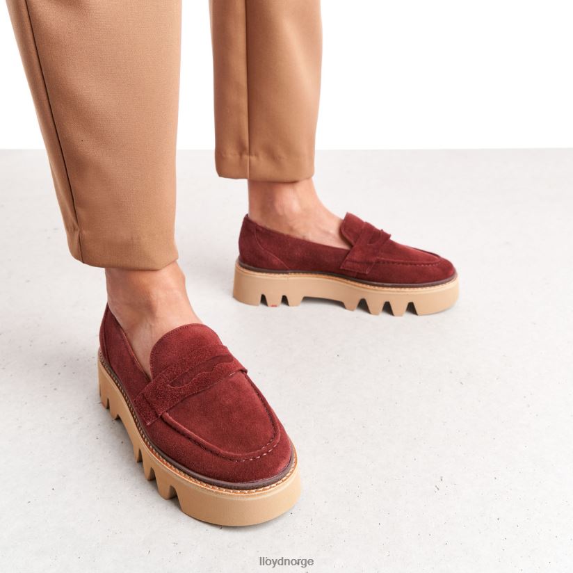 LLOYD slip-on tøffel i skinn kvinner sko rød 4X82ZP1073