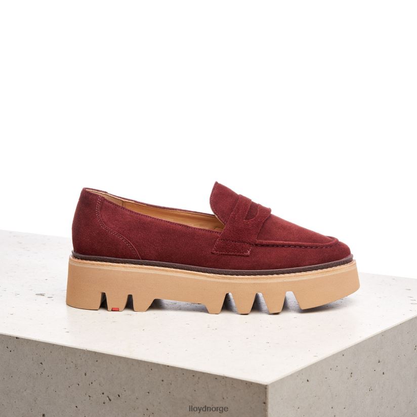 LLOYD slip-on tøffel i skinn kvinner sko rød 4X82ZP1073