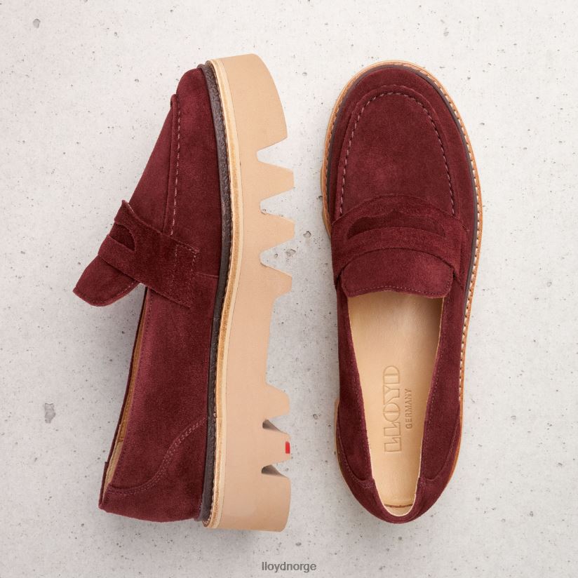 LLOYD slip-on tøffel i skinn kvinner sko rød 4X82ZP1073