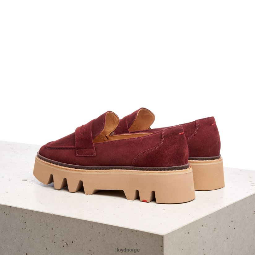 LLOYD slip-on tøffel i skinn kvinner sko rød 4X82ZP1073