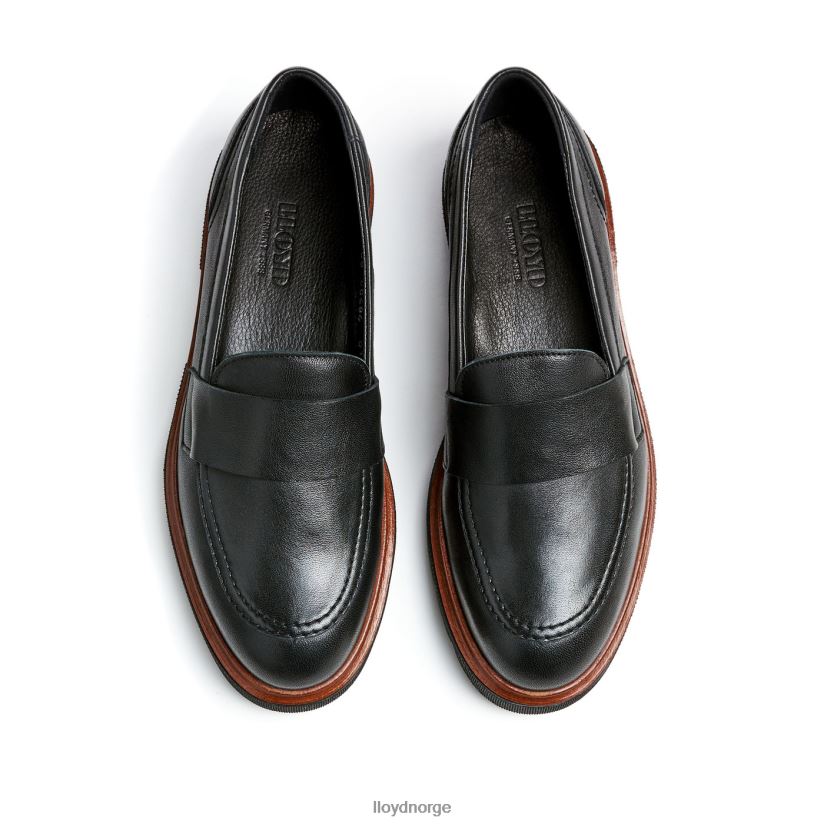 LLOYD slip på skinntøffel kvinner sko svart 4X82ZP1116