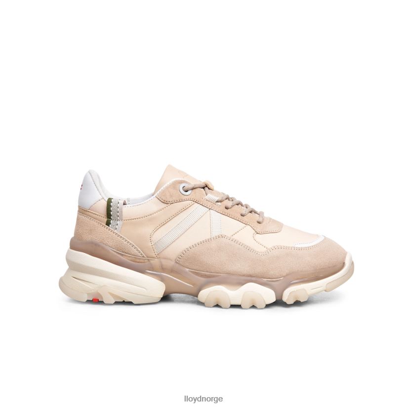 LLOYD sneakers i semsket skinn kvinner sko beige 4X82ZP779