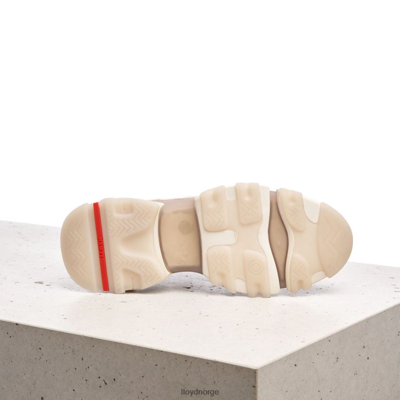 LLOYD sneakers i semsket skinn kvinner sko beige 4X82ZP779