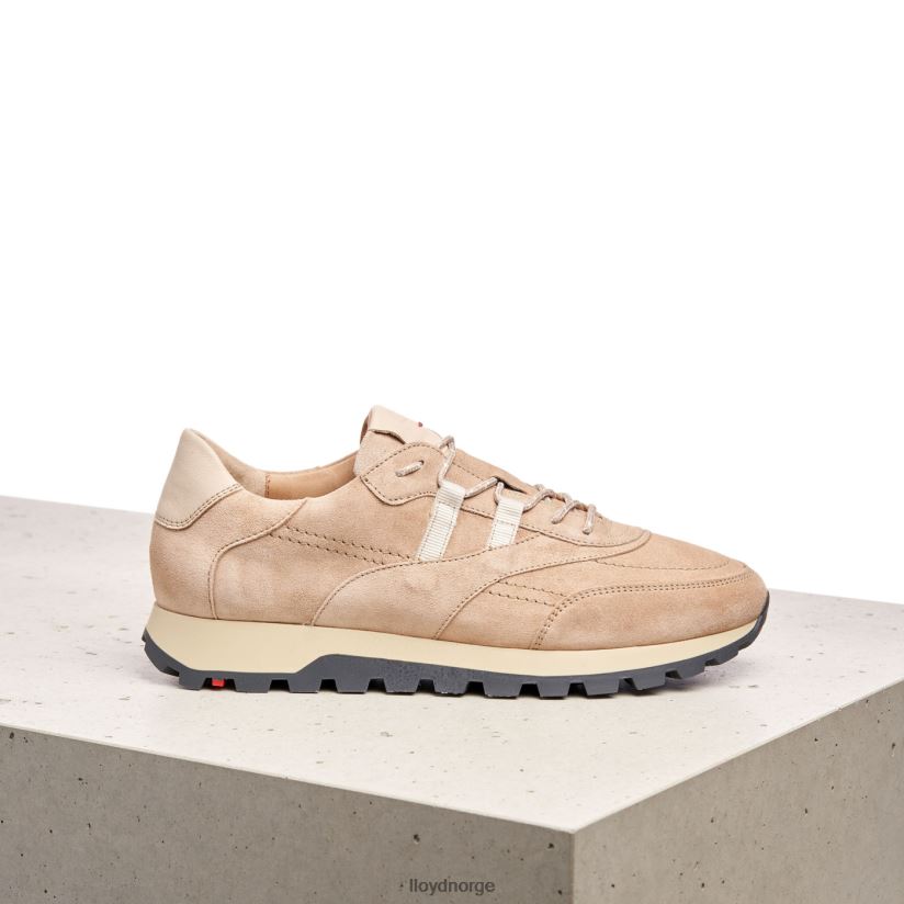 LLOYD sneakers i semsket skinn kvinner sko beige 4X82ZP854