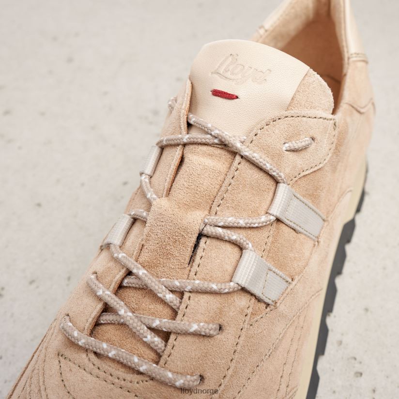 LLOYD sneakers i semsket skinn kvinner sko beige 4X82ZP854