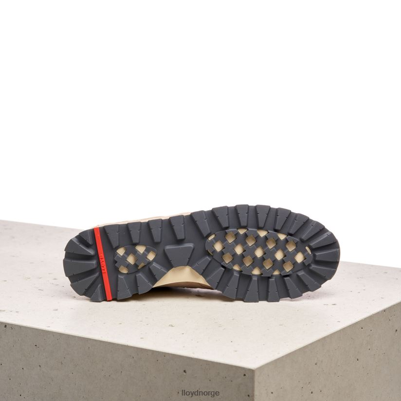 LLOYD sneakers i semsket skinn kvinner sko beige 4X82ZP854