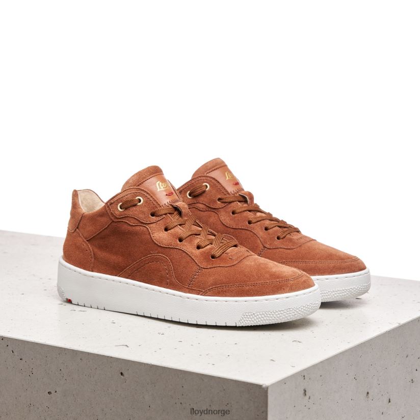 LLOYD sneakers i semsket skinn kvinner sko brun 4X82ZP819