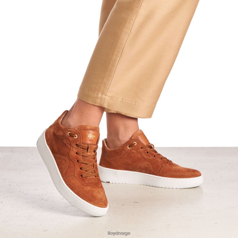 LLOYD sneakers i semsket skinn kvinner sko brun 4X82ZP819