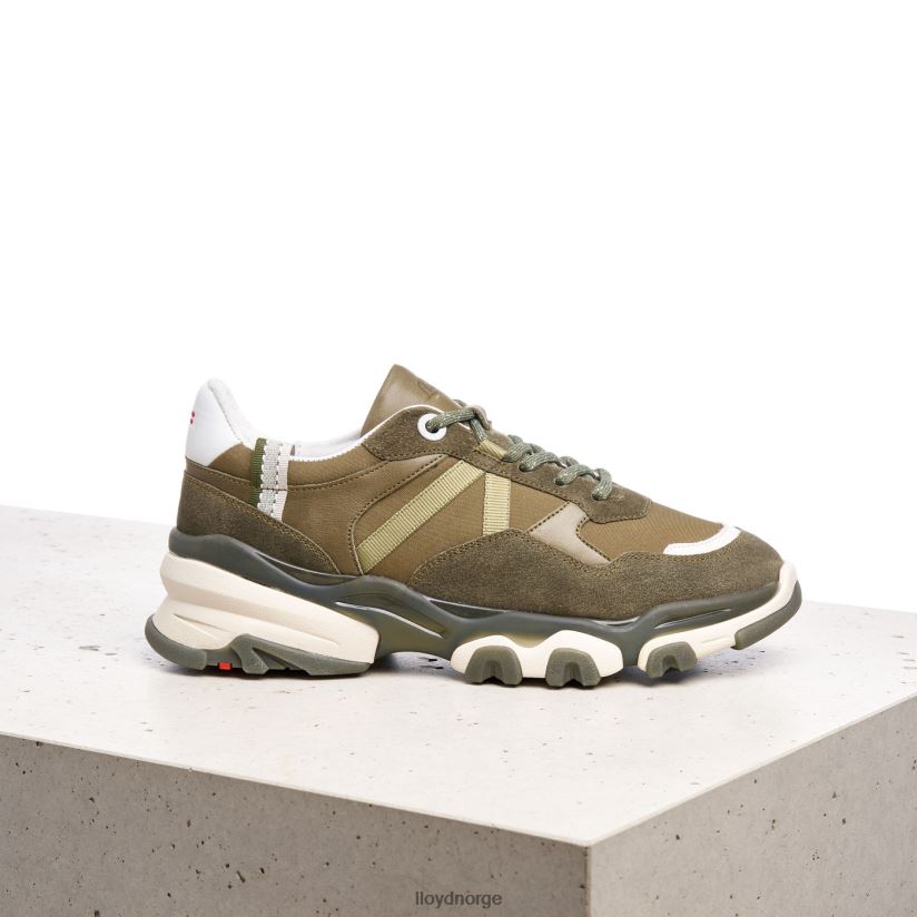 LLOYD sneakers i semsket skinn kvinner sko grønn 4X82ZP802