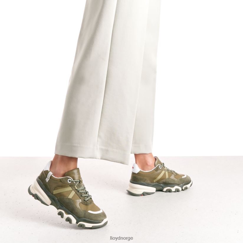 LLOYD sneakers i semsket skinn kvinner sko grønn 4X82ZP802