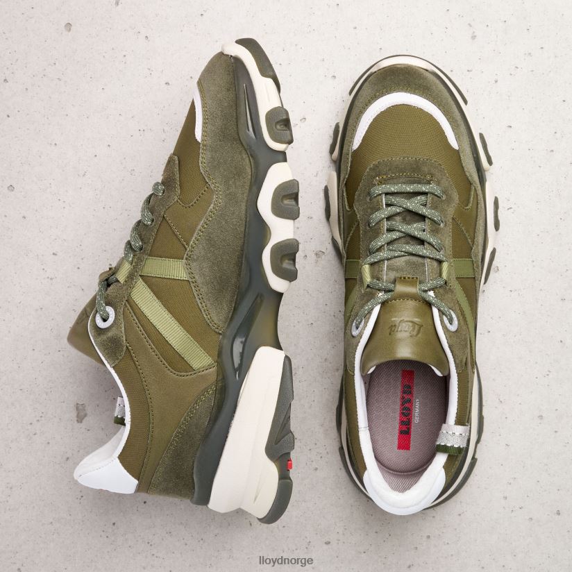 LLOYD sneakers i semsket skinn kvinner sko grønn 4X82ZP802