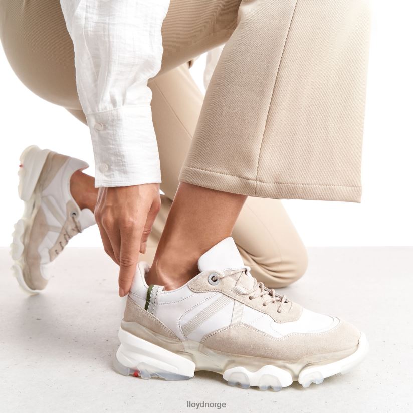 LLOYD sneakers i semsket skinn kvinner sko hvit 4X82ZP816