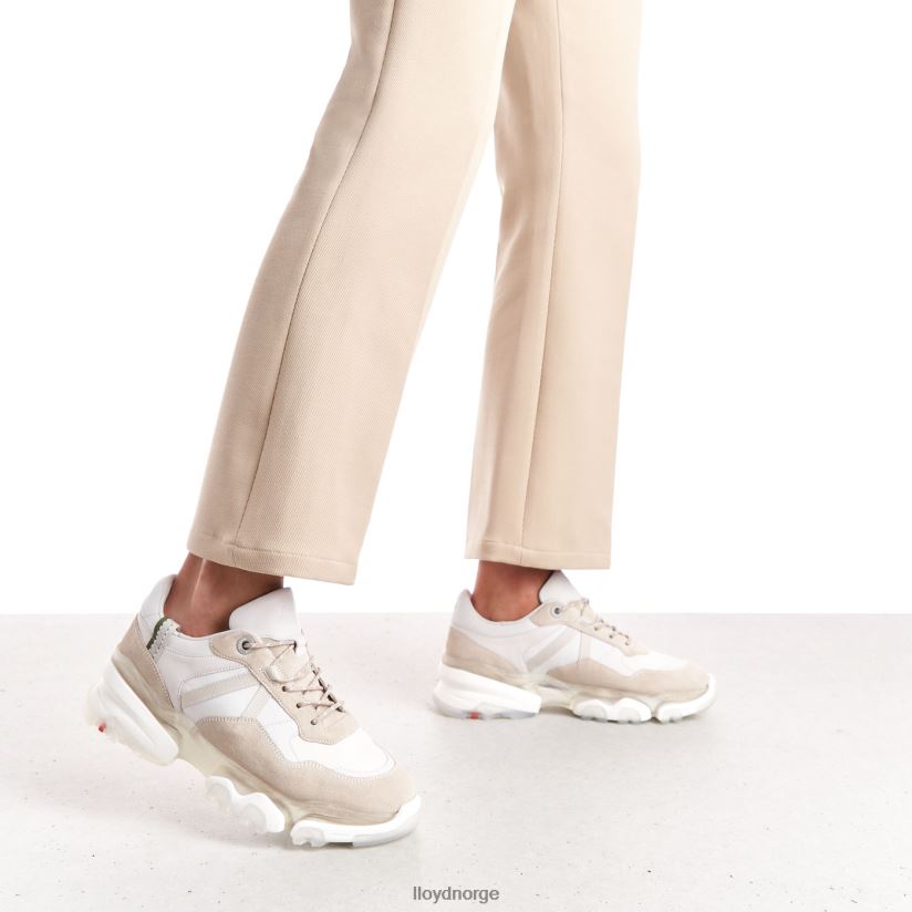 LLOYD sneakers i semsket skinn kvinner sko hvit 4X82ZP816