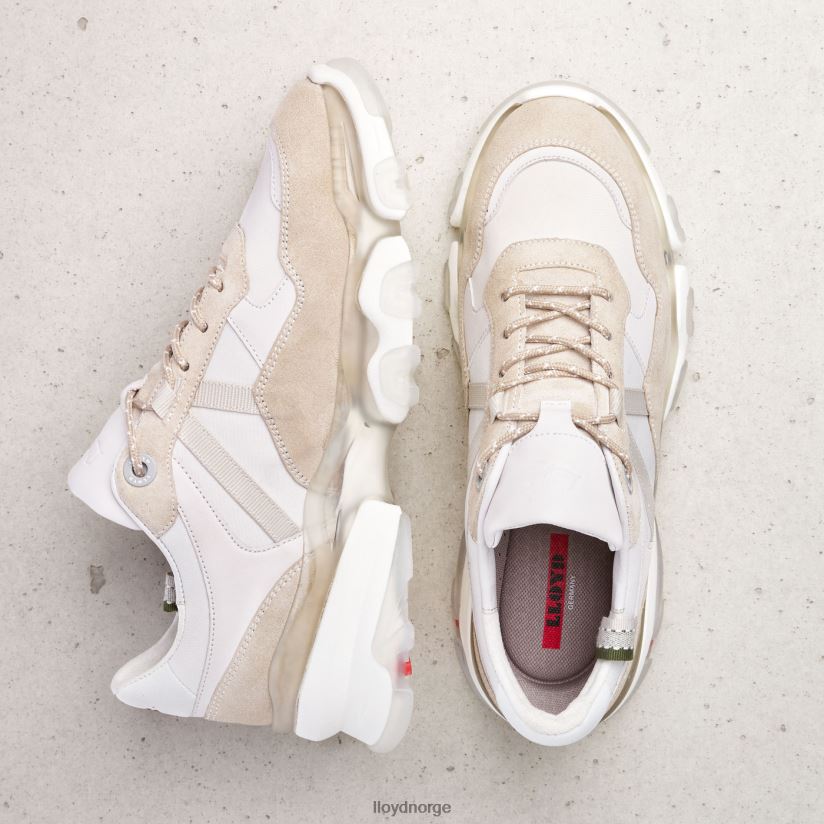 LLOYD sneakers i semsket skinn kvinner sko hvit 4X82ZP816