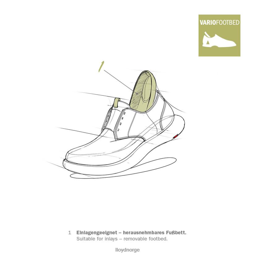LLOYD sneakers i semsket skinn kvinner sko hvit 4X82ZP816