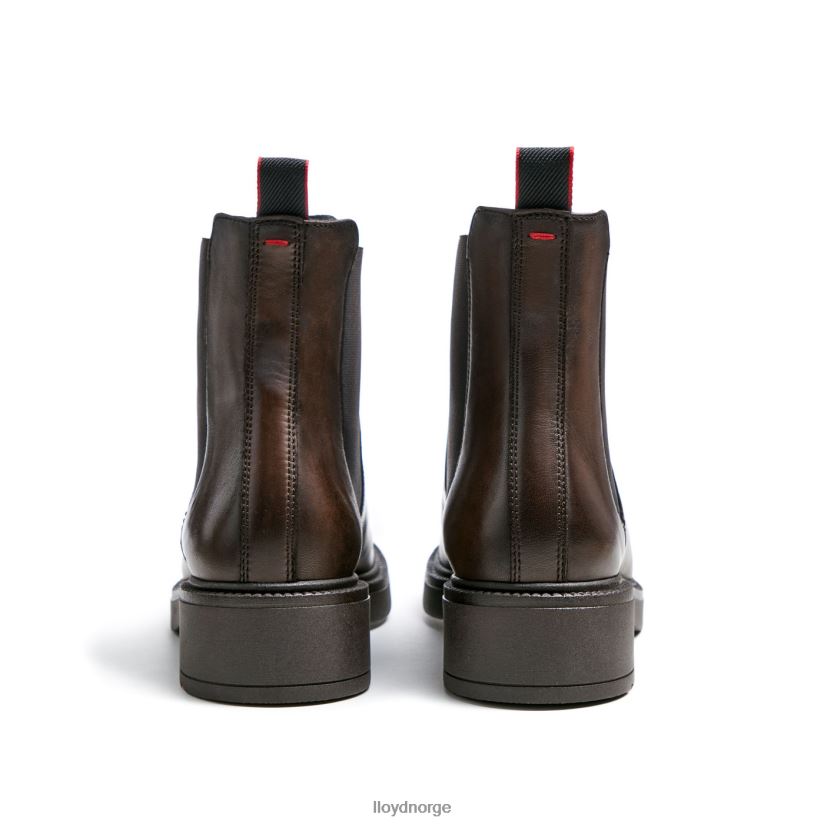 LLOYD sporty ankelstøvel i glatt skinn kvinner sko brun 4X82ZP893