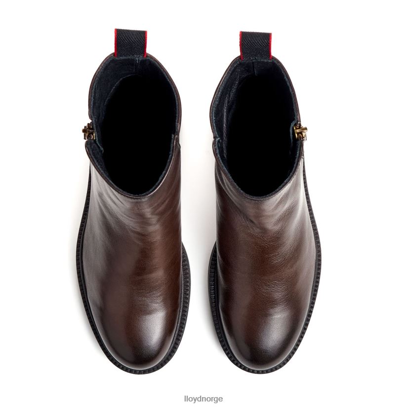 LLOYD sporty ankelstøvel i glatt skinn kvinner sko brun 4X82ZP896