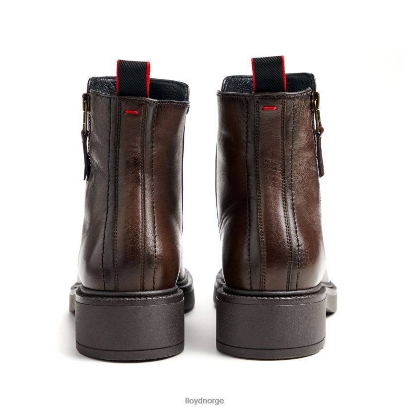 LLOYD sporty ankelstøvel i glatt skinn kvinner sko brun 4X82ZP896