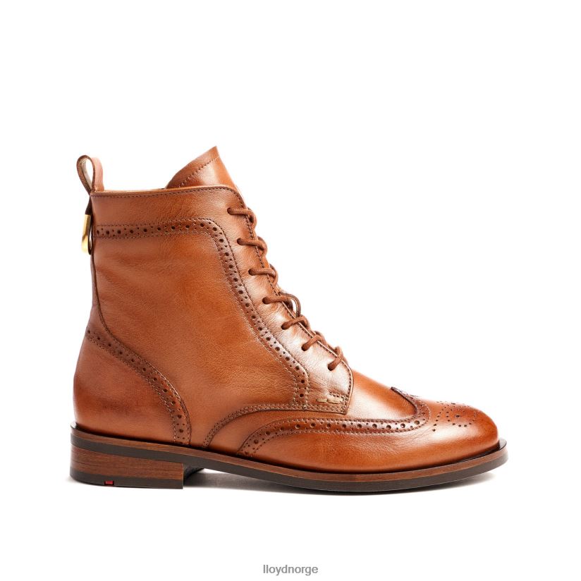 LLOYD sporty ankelstøvel i glatt skinn kvinner sko brun 4X82ZP909