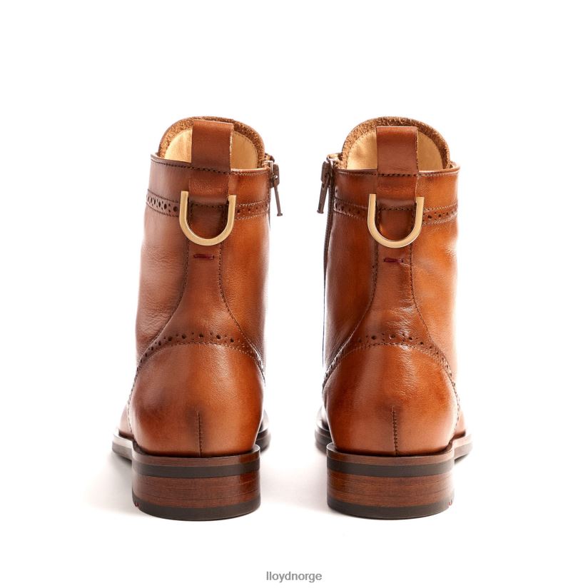 LLOYD sporty ankelstøvel i glatt skinn kvinner sko brun 4X82ZP909