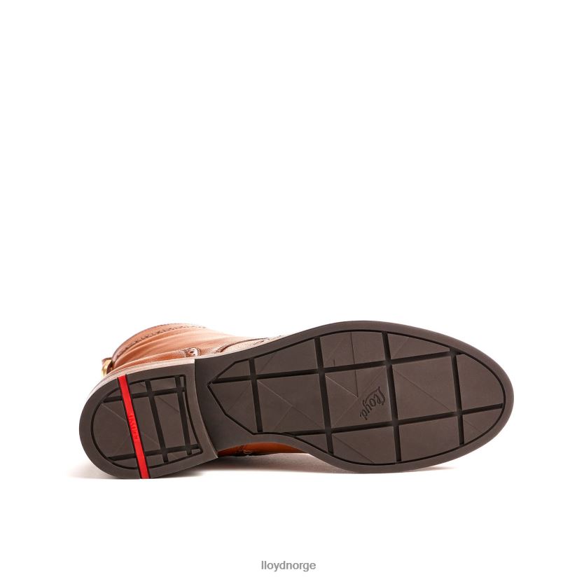 LLOYD sporty ankelstøvel i glatt skinn kvinner sko brun 4X82ZP909