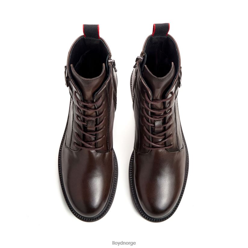 LLOYD sporty ankelstøvel i glatt skinn kvinner sko brun 4X82ZP951