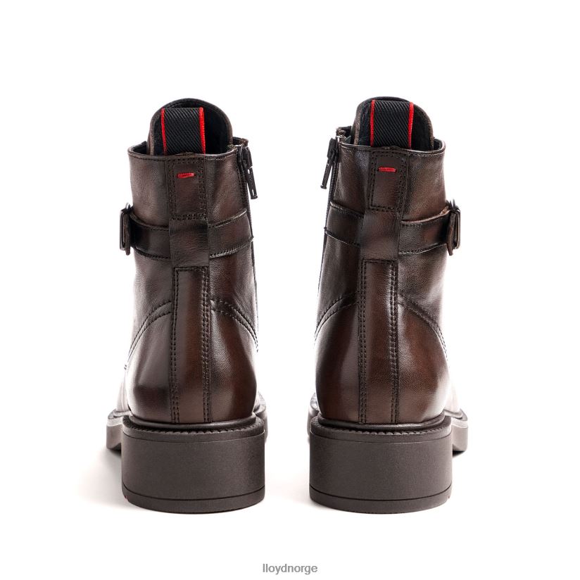 LLOYD sporty ankelstøvel i glatt skinn kvinner sko brun 4X82ZP951