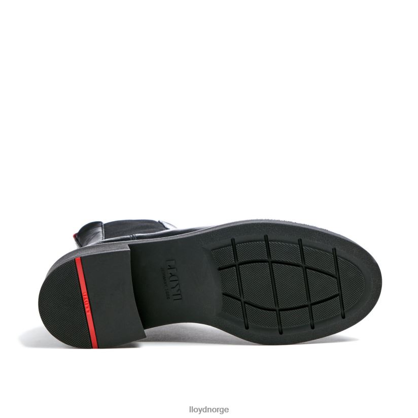 LLOYD sporty ankelstøvel i glatt skinn kvinner sko svart 4X82ZP892