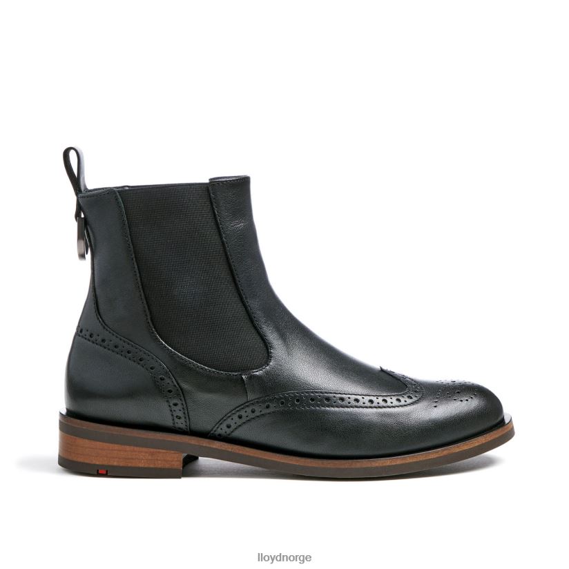 LLOYD sporty ankelstøvel i glatt skinn kvinner sko svart 4X82ZP904