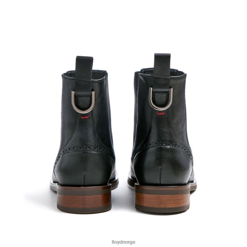 LLOYD sporty ankelstøvel i glatt skinn kvinner sko svart 4X82ZP904